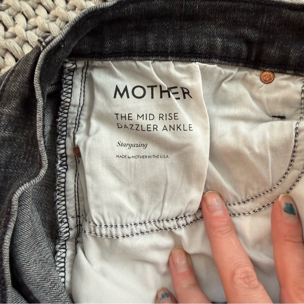 Mother Jeans The Midrise Dazzler Ankle In Stargazing Size 34 - Picture 8 of 10
